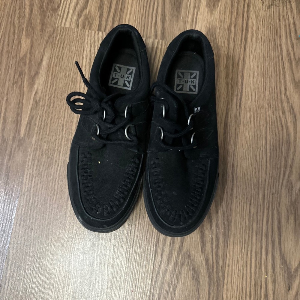 TUK Black Suede VLK‎ Creeper Sneakers Mens 6 Womens 8 A9178 Bones Tread